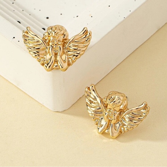 Golden Angel Earrings - Picture 2 of 6